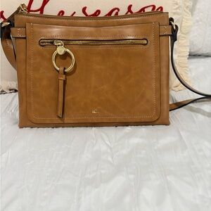 Lauren Conrad I Brown Leather Crossbody Bag